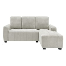 The Capri 3 Seater Corner Sofa in Grey, Silver or Beige | Cream | One Size