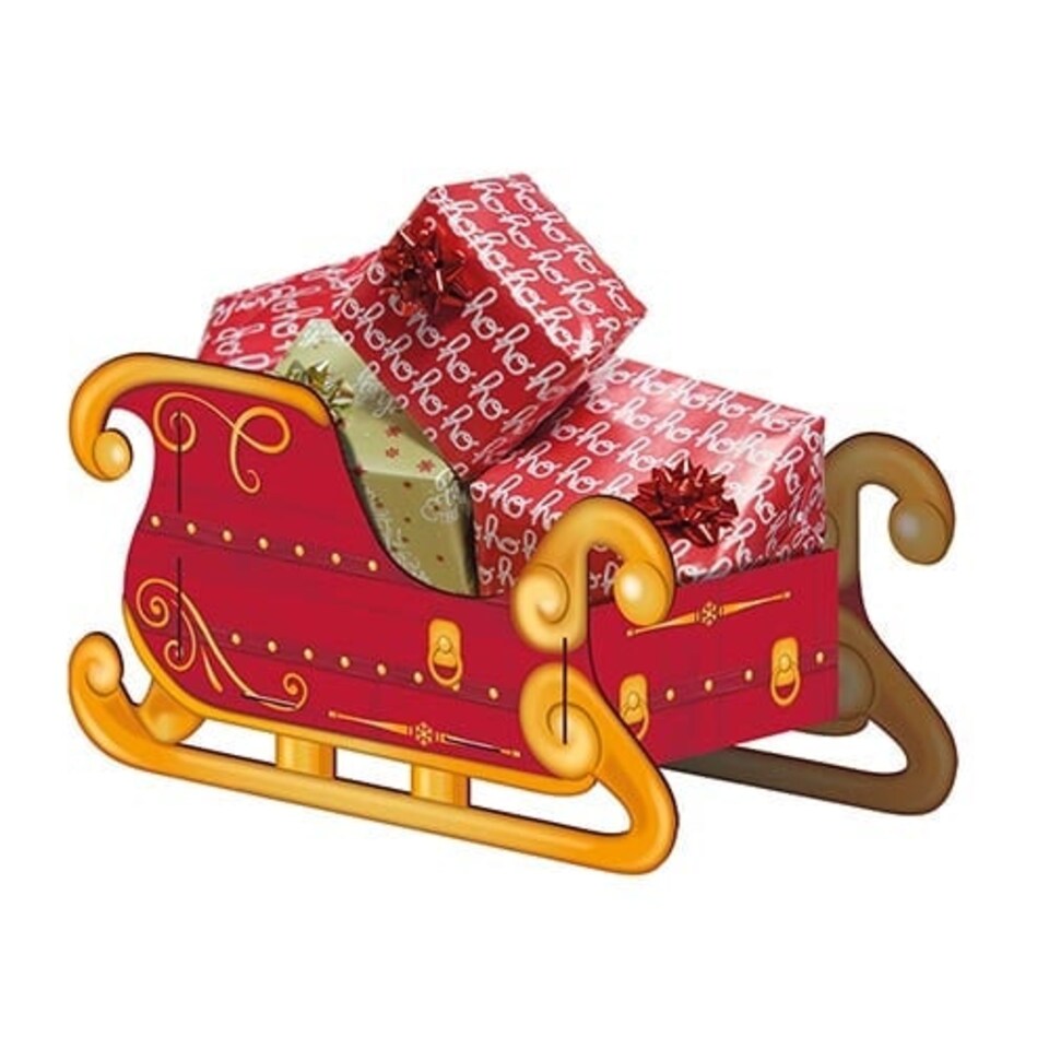 Santa's Sleigh Christmas Present Holder 54cm