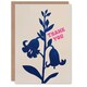 image 1 of Bluebell Flowers Royal Blue Floral Botanical Thank You Card