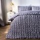 image 6 of OHS Soft Quilted Seersucker Duvet Cover Set White | White | Double
