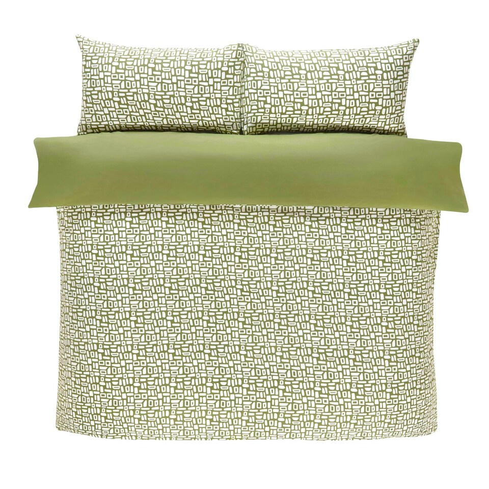 image 1 of Pebbles Polyester Duvet Cover Set with Pillowcase Blue | Single