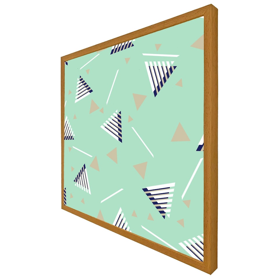 image 1 of Geometric triangle stripes (Picutre Frame) Brown | XS