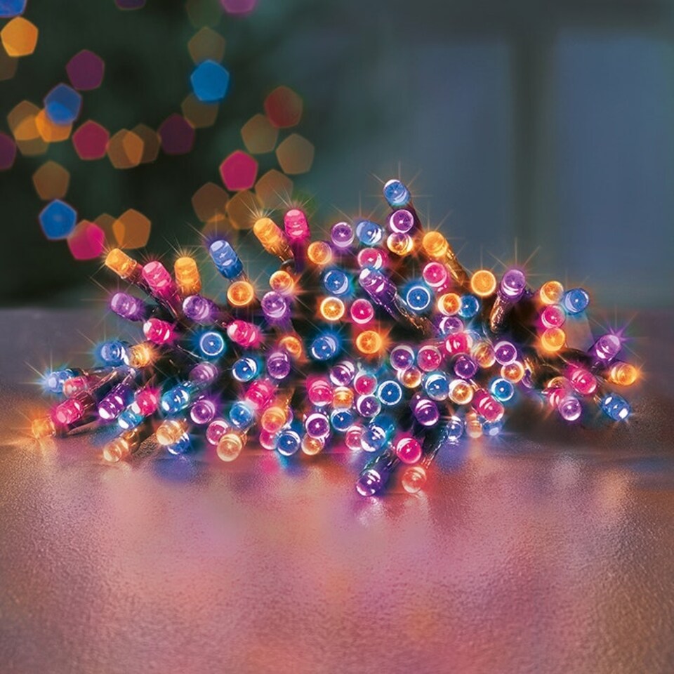 image 1 of Premier Timelights Battery Operated Rainbow 5m Multi | Rainbow LEDs, Green Cable