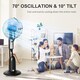 image 6 of HOMCOM 18 Pedestal Fan with Water Mist Spray, Standing Fan, Humidifying Misting Fan with 3 Speeds, 2.8L Water Tank, Black