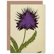 Scottish Thistle Flower Birthday Card