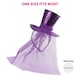 image 5 of Pack of 1 Mini Purple Glitter Fascinator Top Hat Purple | One Size