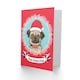 image 2 of Bah Hum Pug Dog Humbug Santa Xmas Christmas Card