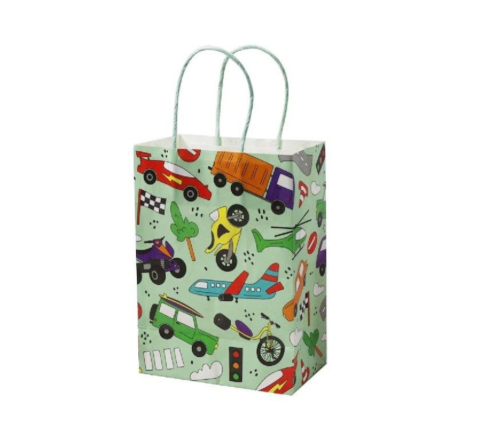image 1 of Pack of 12 Vehicles Paper Gift Bags
