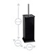 image 3 of Harbour Housewares Square Toilet Brushes - Black - Pack of 2 | Black | Black