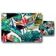 image 1 of tropical leaves and flowers with contour (Placemat & Coaster Set)