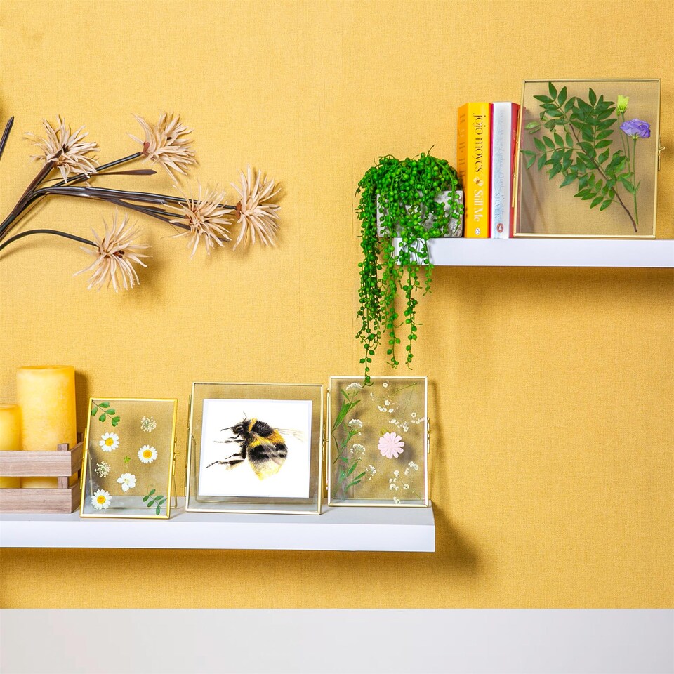 image 1 of Nicola Spring Standing Metal Photo Frames - 6" x 8" - Gold - Pack of 5 | Gold | White | One Size