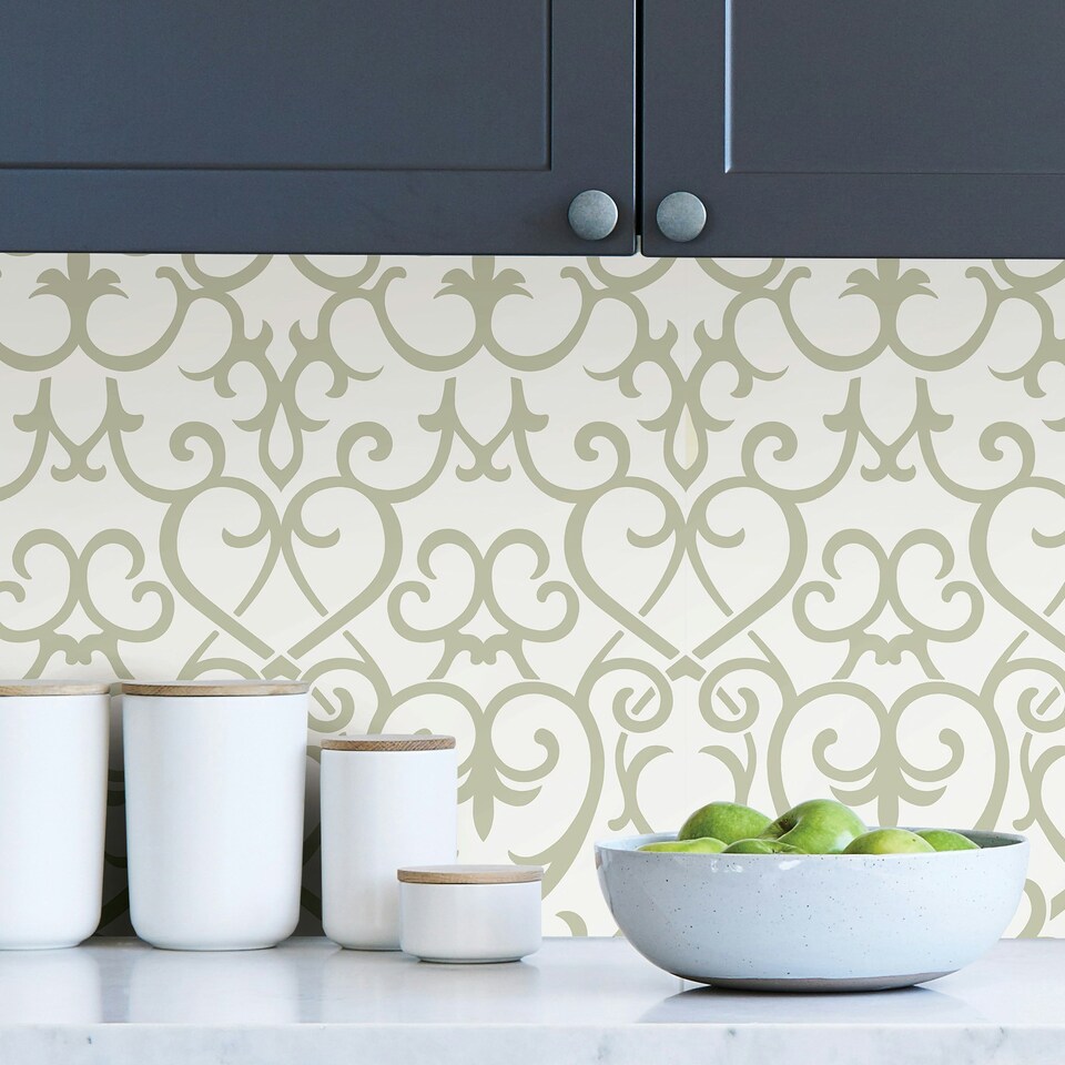 image 1 of NuWallpaper SLW3417 Rhapsody Self Adhesive Wallpaper, Grey Multi