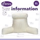 image 8 of Aamira Reading Pillow Cream Faux Fur Ribbed Memory Foam Support Cushion | Cream | Cream | Standard | 1