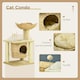 image 3 of PawHut Cat Tree with Scratching Posts, Cat House, Bed, Washable Cushions