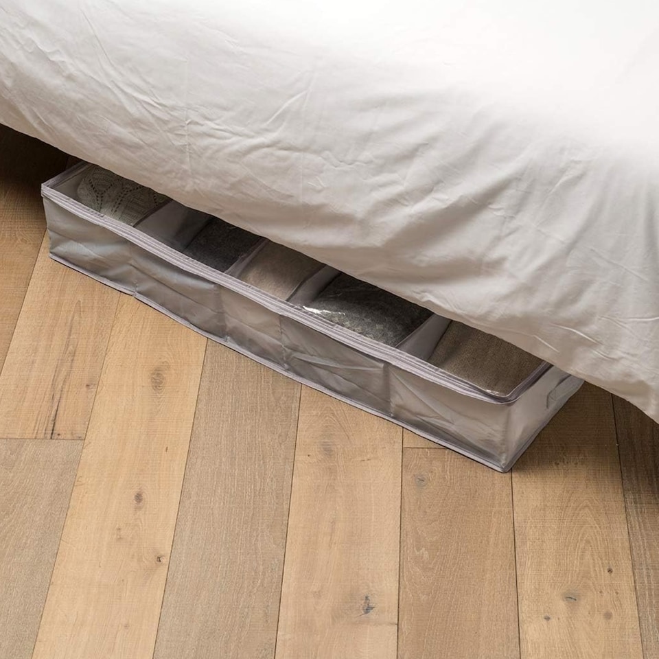 image 1 of Underbed Storage Bag with 5 Compartments Clothes Bedding Shoes & Accessories Organiser