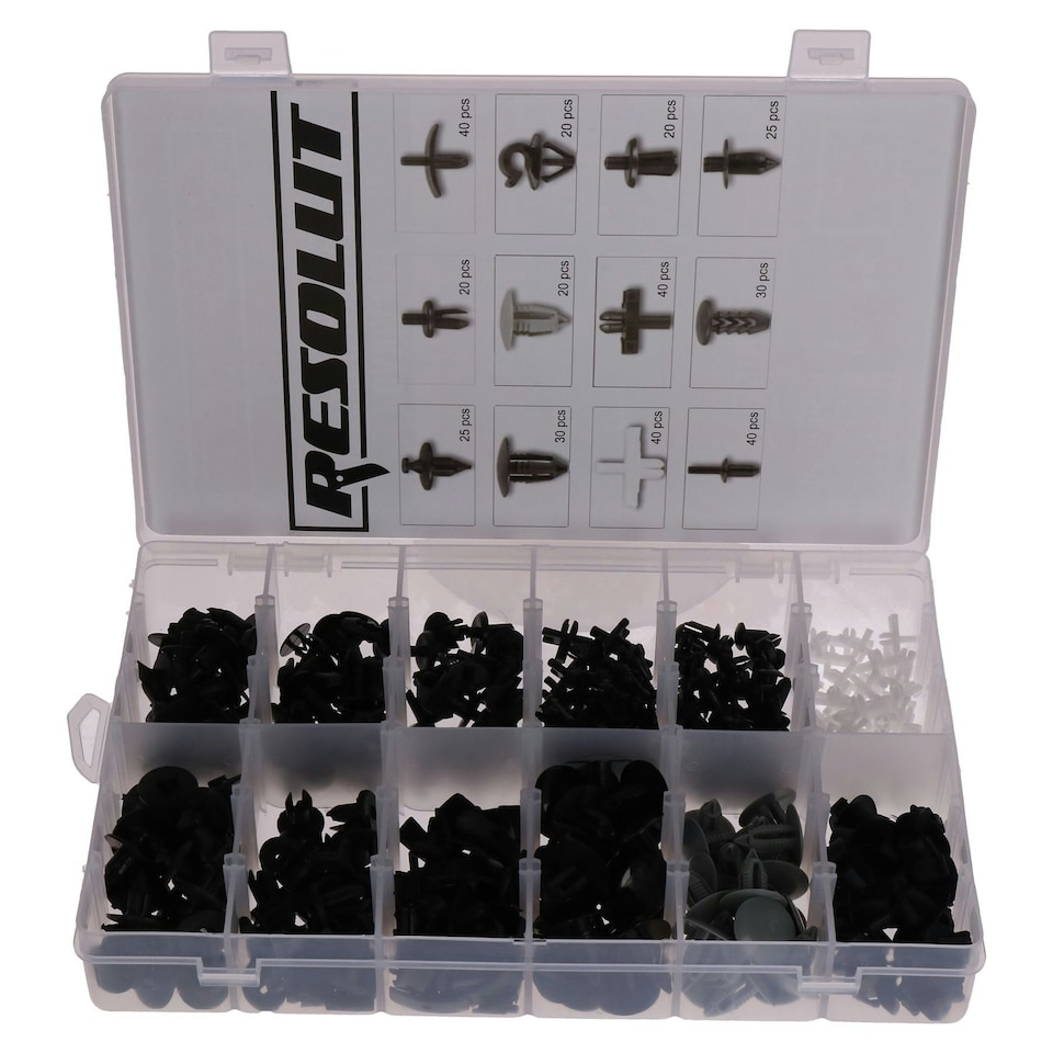 image 1 of Volvo Trim Clips Rivets Retaining Retainer Grommet Clip 350pc Assortment Fixings