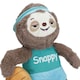 image 4 of Plush Soft Sporty Sloth Snappy Dog Toy Cuddly Play Toy Gift With Squeak