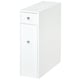 image 1 of HOMCOM Slim Floor Cabinet Narrow Wooden Storage with Drawers Bathroom White