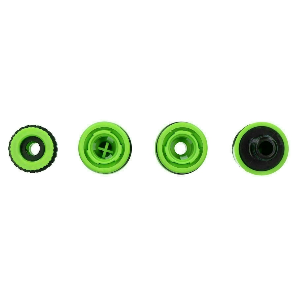 image 1 of Garden Hose Tap Connector Accessory Fitting Water Sprayer Nozzle 4pc Soft Grip