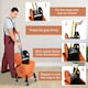 image 4 of HOMCOM Mop Bucket on Wheels w/ Carry Handle, Mop Holder for Household Orange