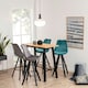 image 4 of Chara Bar Table in Black & Oak