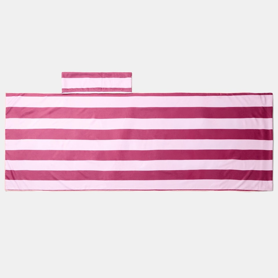 image 1 of OHS Stripes Beach Towel with Bag Quick Dry Absorbent Travel Spa
