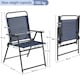 image 4 of Yaheetech Set of 2 Outdoor Texteline Foldable Dining Chairs-Navy Blue | Blue | Navy Blue | One Size