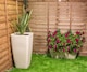 image 4 of Primrose Stone Effect Resin Indoor Outdoor Flared Planter Trough in White 76cm