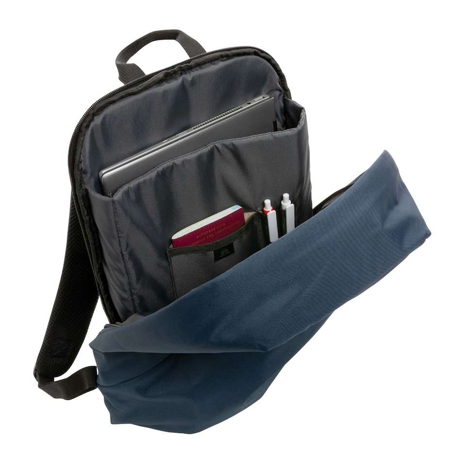 image 1 of XD Collection Impact Aware RPET Anti-Theft 20L Backpack - Navy - One Size Blue