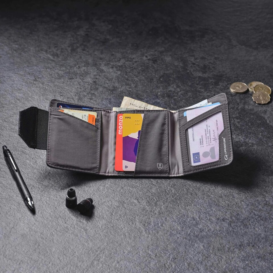 image 1 of Lifeventure RFiD Recycled Wallet Card Holder Blue | Navy