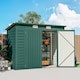 image 9 of Outsunny 8 x 4FT Garden Shed, Galvanised Metal Shed, Easy to Assemble, Outdoor Tool Storage Shed with Pent Roof, Lockable Door and 2 Vents, Green