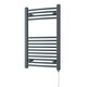 image 1 of Zennor - Anthracite Electric Towel Rail H800mm x W500mm Curved 300w Standard