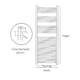 image 2 of 800mm (H) x 500mm (W) - Straight Vertical Chrome Electric Towel Rail - Thermostatic - (Clifton Rail) - (0.8m x 0.5m)