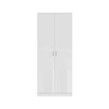 FWStyle Chilton 2 Door Wardrobe - White Gloss Front White