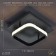 image 5 of Matt Black 3000K Square LED Ceiling Strip Light Fitting | Black | Black | 1