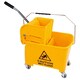 image 1 of 1 x 20 Litre Printed Yellow Kentucky Dual Bucket & Wringer System With Wheels & Handle