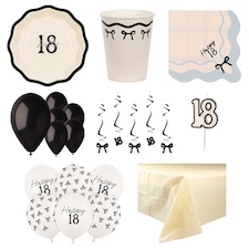 Elegant Milestone 18th Birthday 16 Person Deluxe Party Pack