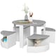 image 1 of AIYAPLAY Five-Piece Kids Table and Chairs Set w/ Storage for 3-8 Years, Grey 