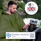 image 7 of aZengear Emergency Survival Poncho (4pc) Thermal Mylar Foil Coating Blanket for Heat Retention and Rain, Waterproof (Green)