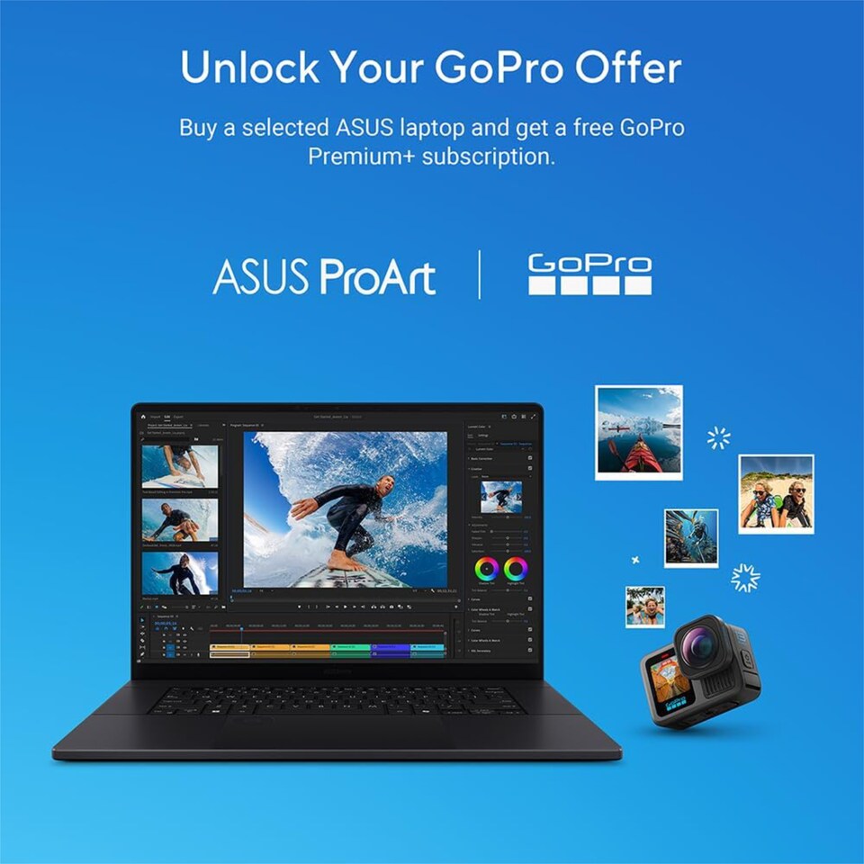 image 1 of ASUS ProArt P16 AMD Ryzen AI 9 HX 370 64GB RAM 4TB SSD RTX 5090 16" Touch W11H