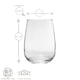 image 3 of LAV Gaia Extra Large Stemless Wine Glasses - 590ml - Clear - Pack of 6 Clear