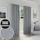 image 1 of Enhanced Living Dallas 100% Blackout Thermal Grey Curtains with 3" Tape Top Header (PAIR) - 90x108 inch (229x274cm)