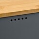 image 5 of Cooks Professional Diamond Pattern Bread Bin with Linen Bag & Bamboo Cutting Board Lid | Grey | Dark Grey | 1