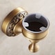 image 2 of Antique Brass Bathroom Sink Soap Dish with Wall Mounted Ceramics Plate