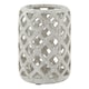 image 1 of Hill Interiors Stone Effect Hurricane Lantern - Grey - 32cm x 20cm x 20cm