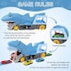 image 4 of Shark Devour Transporter Toy Truck - Push-and-Go Vehicle with Slide-Off Ramp, Roaring Sounds, Lights & 4 Mini Cars, Realistic Shark-Head Design for Kids Ages 3-7