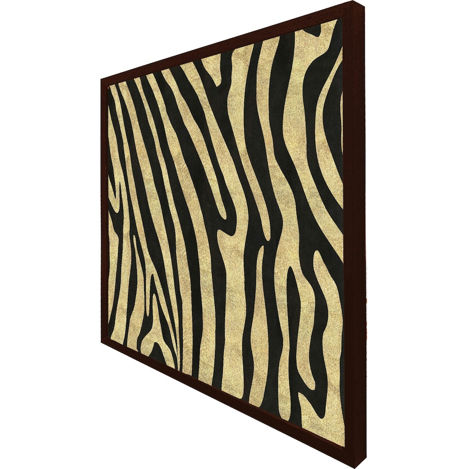 image 1 of Golden zebra (Picture Frame) White | L