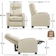 image 2 of Yaheetech Fabric Recliner Sofa Recliner Chair Cream