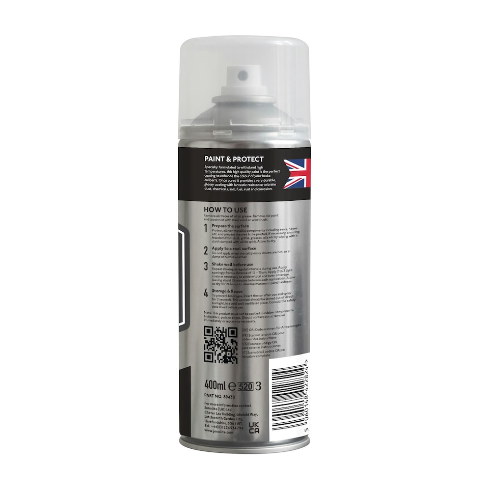 image 1 of Jenolite High Gloss Brake Caliper Paint - Black - 400ml -3-Pack