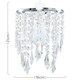 image 7 of ValueLights Pair Silver Ceiling Shade Acrylic Crystal Droplets | Chrome